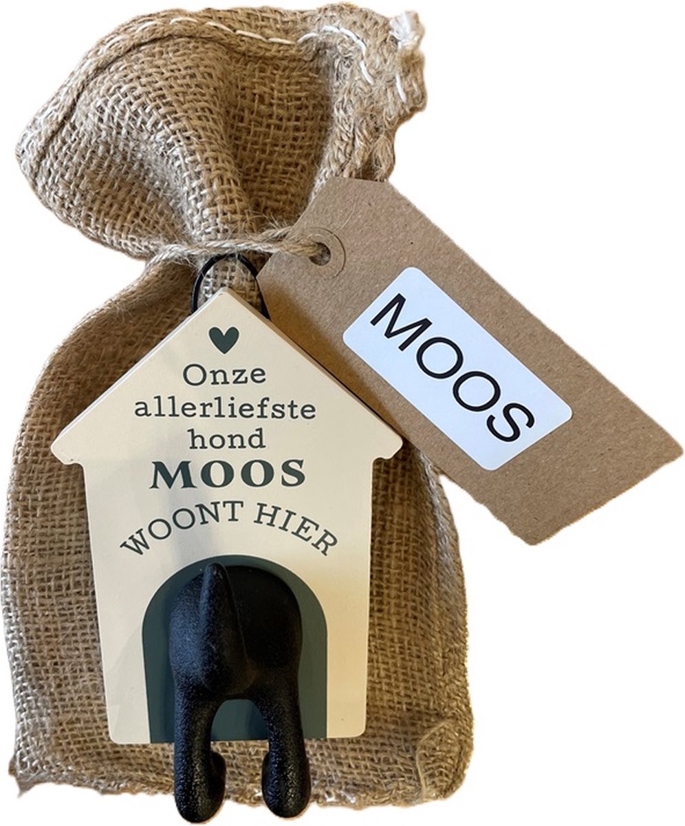 History& Heraldry Ltd Hondenriemhouder-Moos-in leuk kado verpakking-15cmx10cm-woonaccessoires-hondengarderobe-kapstok voor honden-kado idee voor hondenbezitters-haak voor hondenriem creme
