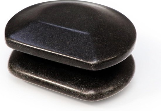 Ensemble de pierres chaudes en pierre de balsal 3/4 rondes, outil de massage, paquet de 2 pierres 100% naturelles - pierres de massage