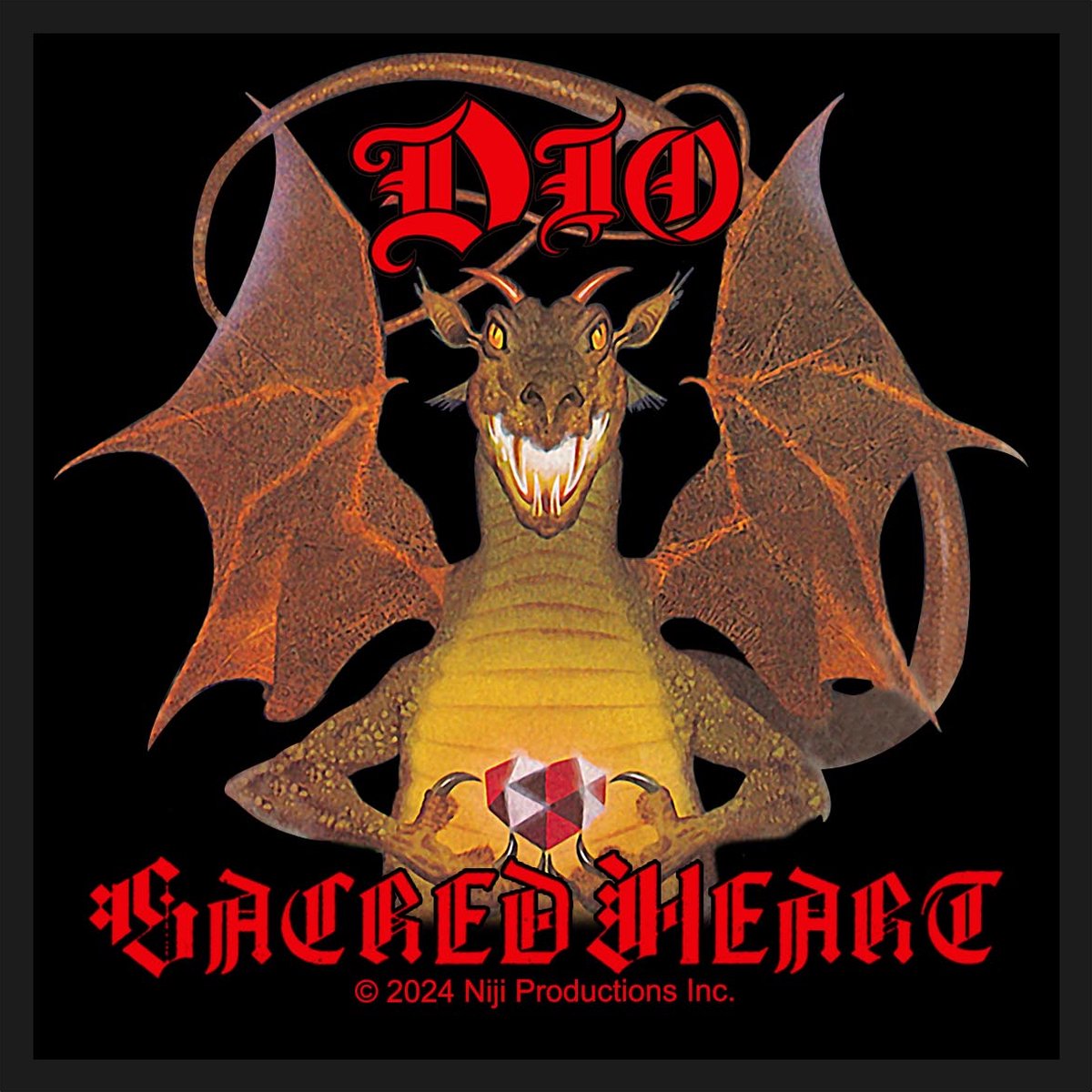Dio - Sacred Heart Patch - Zwart