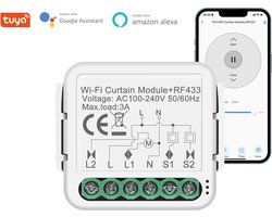 Wifi Rolluikmodule – Bediening via App, Alexa & Google Home – Geen Hub Nodig – Past Achter Bestaande Schakelaar