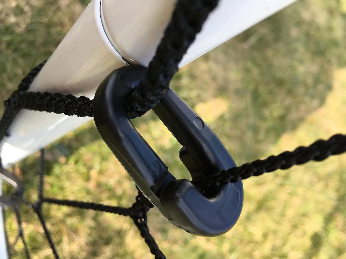 Sportnetten clips voor voetbaldoelen en ballstopnetten - UV-behandeld - 40 Stuks - Zwart