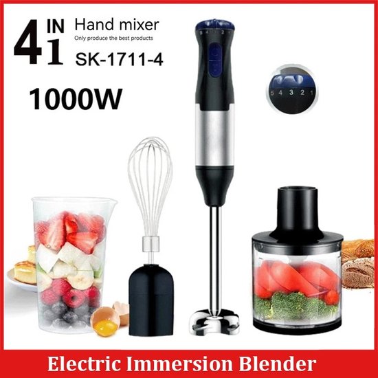 Bealive® Keuken Staafmixer 4 In 1 set - Handmixer - 1000W - Keuken accessoires - Smoothie Stick Mixer van Bealive — afbeelding 4