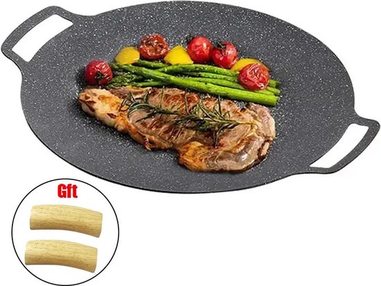 Kookplaat Koreaanse BBQ Non-stick Grillpan, Non-stick Inductie Kookplaat Grillplaat, Keuken Koreaanse BBQ Grill Non-stick Grillpan Thermische Isolatie voor Zowel Thuis- Als(Gas Type 30cm Kookplaat Koreaanse BBQ Non-stick Grillpan, Non-stick Inductie Kookplaat Grillplaat, Keuken Koreaanse BBQ Grill Non-stick Grillpan Thermische Isolatie voor Zowel Thuis- Als(Gas Type 30cm