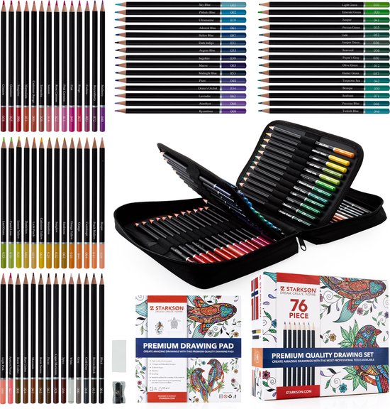STARKSØN 76-Delige Kleurpotloden Teken set