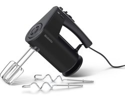 Brabantia Handmixer - 10 snelheden en Turbofunctie - Mixer met Deeghaken, Gardes - Krachtig en Compact - Zwart