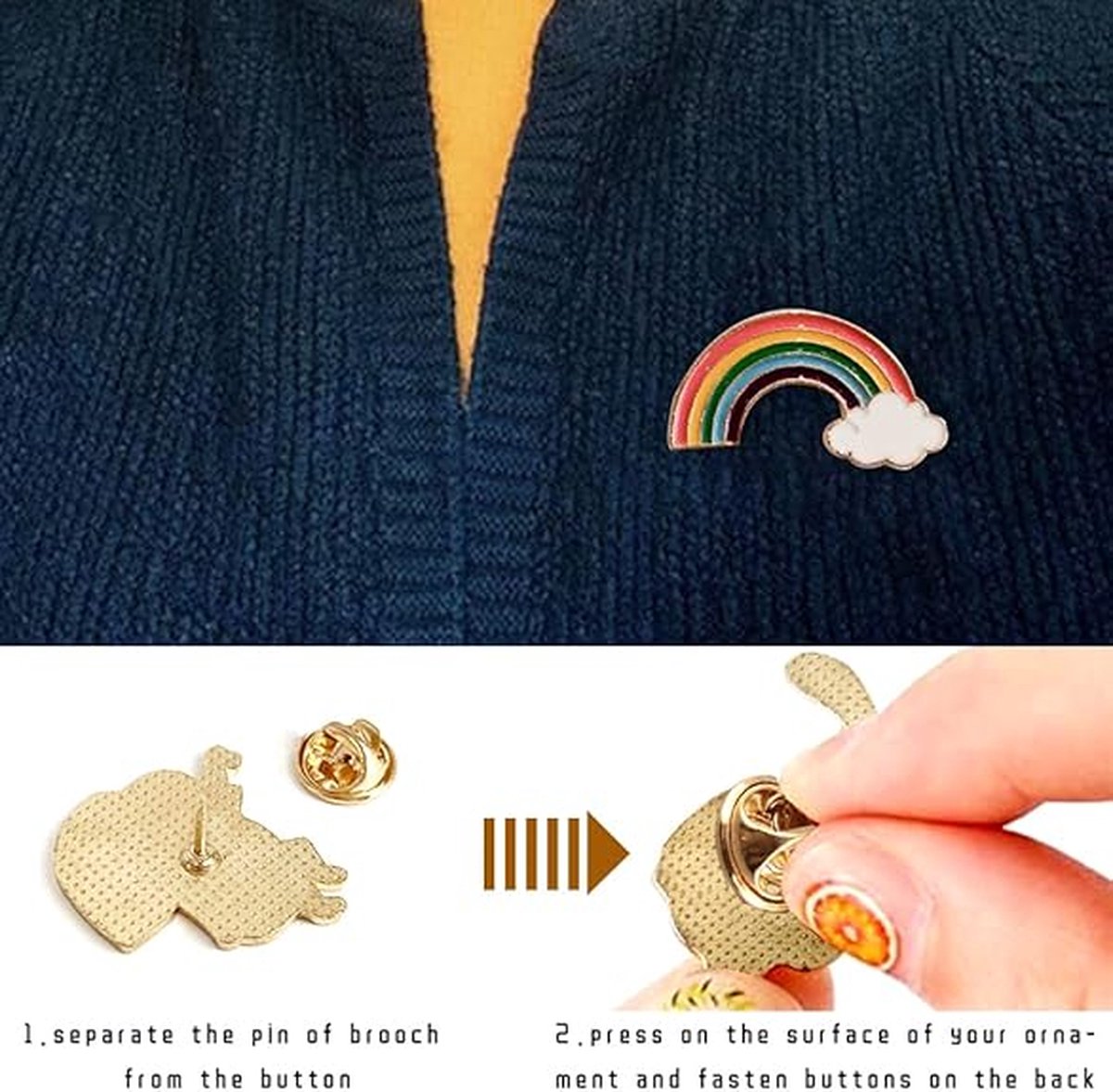 Cartoon Broche, ZoneYan 12 Metalen Pin Badge Pin, Broche voor Kinderen, Pin Set, Leuke Broche, Rugzak Broche, voor Kleding, Tassen, Kerstmis, 20 x 14 cm, 20 * 14cm, Metaal