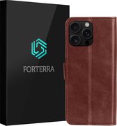 Étui pour iPhone 16 Pro Max Book Case en simili cuir – Étui pour iPhone 16 Pro Max avec porte - cartes – Marron