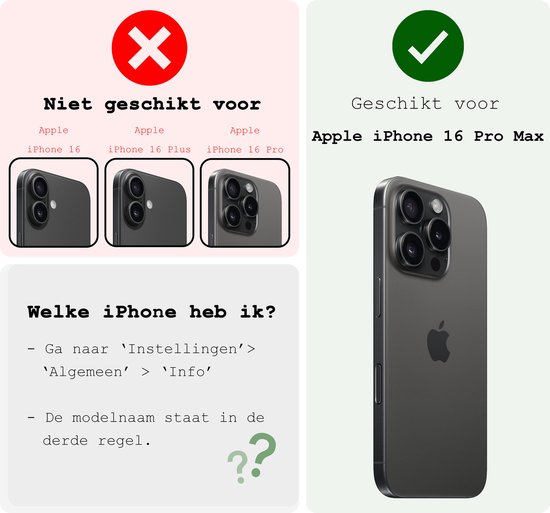 Étui adapté pour iPhone 16 Pro Max, étui de Bookcase, étui à rabat, étui de livre – Étui adapté pour iPhone 16 Pro Max, étui de livre – Turquoise