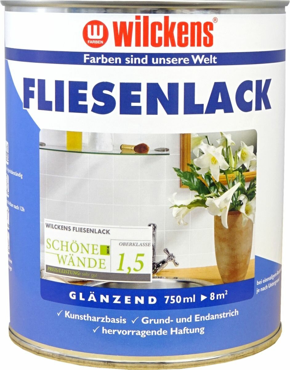 Wilckens Tegellak Terpentine Wit 0,75 L Hoogglans
