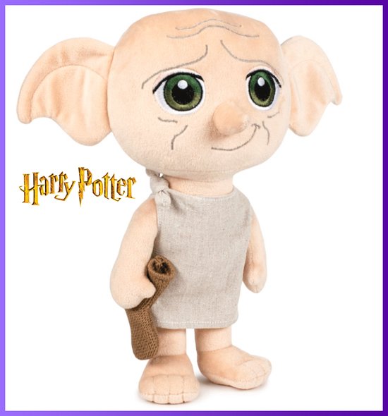Dobby – Harry Potter Pluche Knuffel 32 cm {Speelgoed Magische Knuffelpop Knuffeldier voor Kinderen Jongens Meisjes | Ron Weasley, Hermione Granger, Voldemort, Hagrid, Snape, Dumbledore, Dobby}