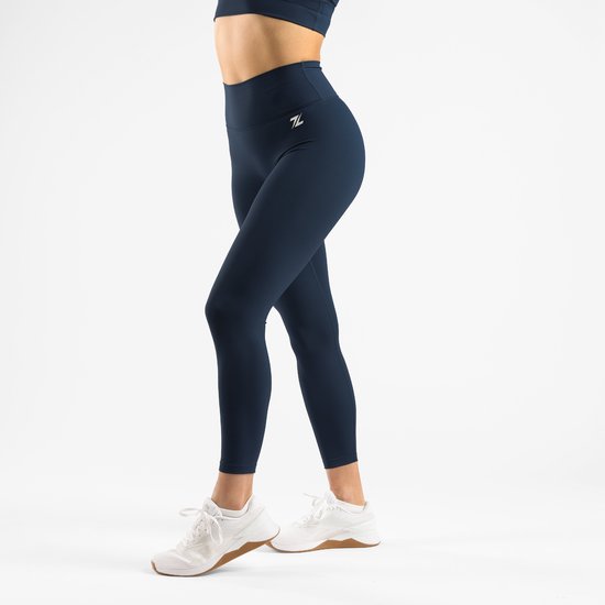ZEUZ Sport Legging Dames High Waist - Sportkleding & Sportlegging Squat Proof - Fitness & Crossfit - Hardloopbroek, Yoga Broek - 70% Nylon & 30% Elastaan - Marineblauw - Maat L van ZEUZ — afbeelding 2