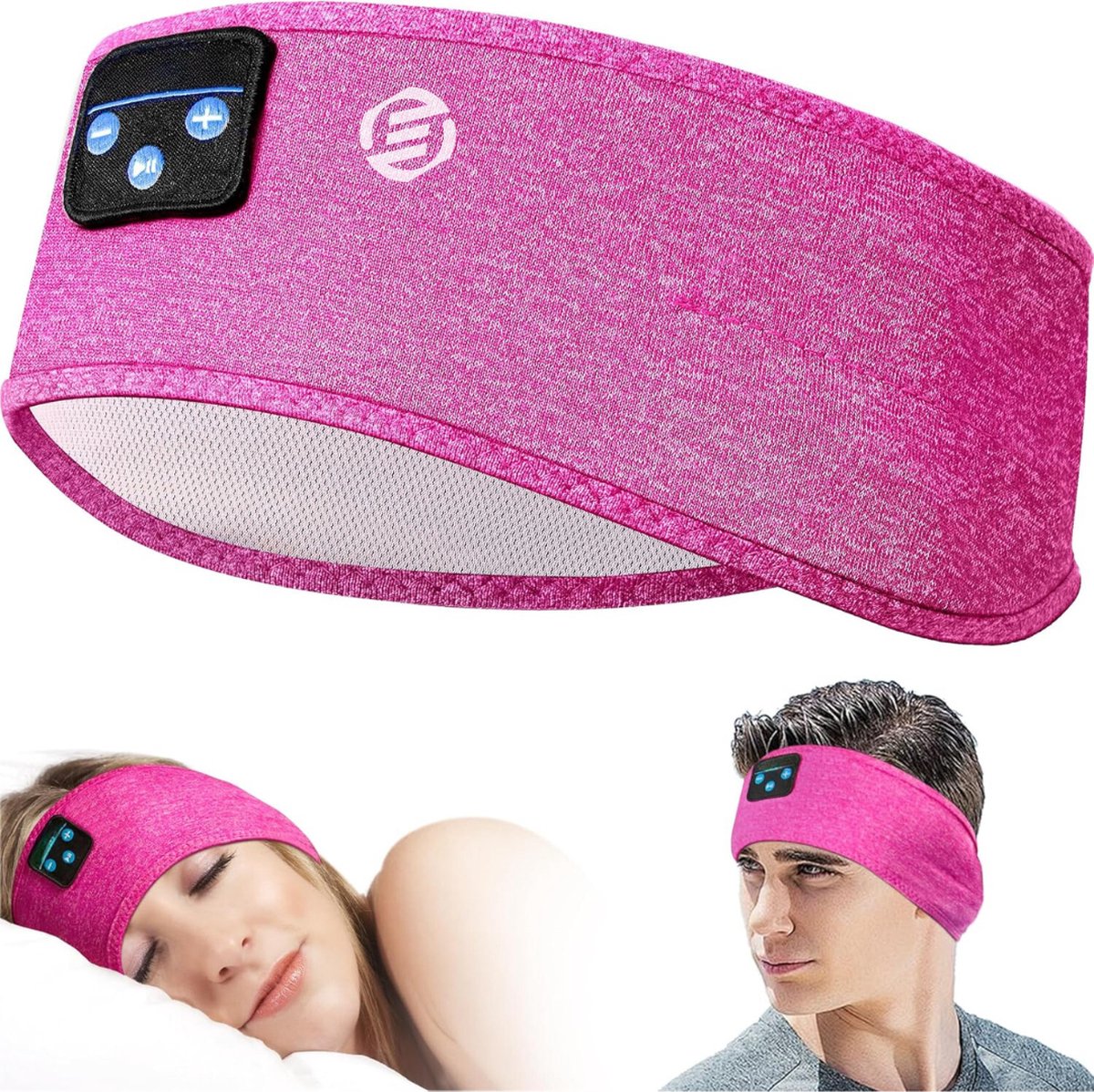 Equivera Slaapmasker Bluetooth - Slaap Koptelefoon - Hoofdband met Speakers - Mannen en Vrouwen - Slaapmasker met Speakers - 100% Verduisterend - Incl. White Noise en Binaural Beats