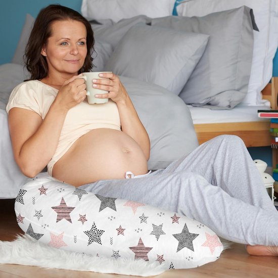 Zwangerschapskussen XXL lichaamskussen met overtrek - borstvoedingskussen zijslaapkussen voor ondersteuning - kleine babyspullen voor pasgeborenen van Litollo — afbeelding 3