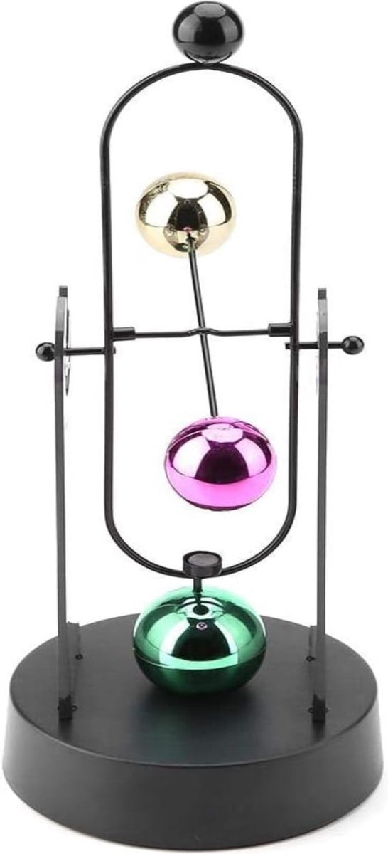 Hztyyier Perpetual Motion Swinging Kinetic Art Electronic Shake Wiggle-apparaat Swinging Balance Balls Physics Science Bureau Speelgoeddecoratie