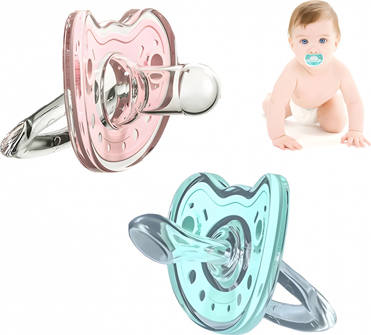 Goedkoopste Bibs Fopspenen - 2 Stuks - Ultra Soft Fopspeen - 100 Voedselgraad Siliconen - BPA-Vrij - 0-6 Maanden - Soother Speen - Newborn Fopseen - Dental Fopspeen - Met Opbergdoos - Geen Bijzondere Geur - Verdeeld In Daggebruik En Nachtgebruik