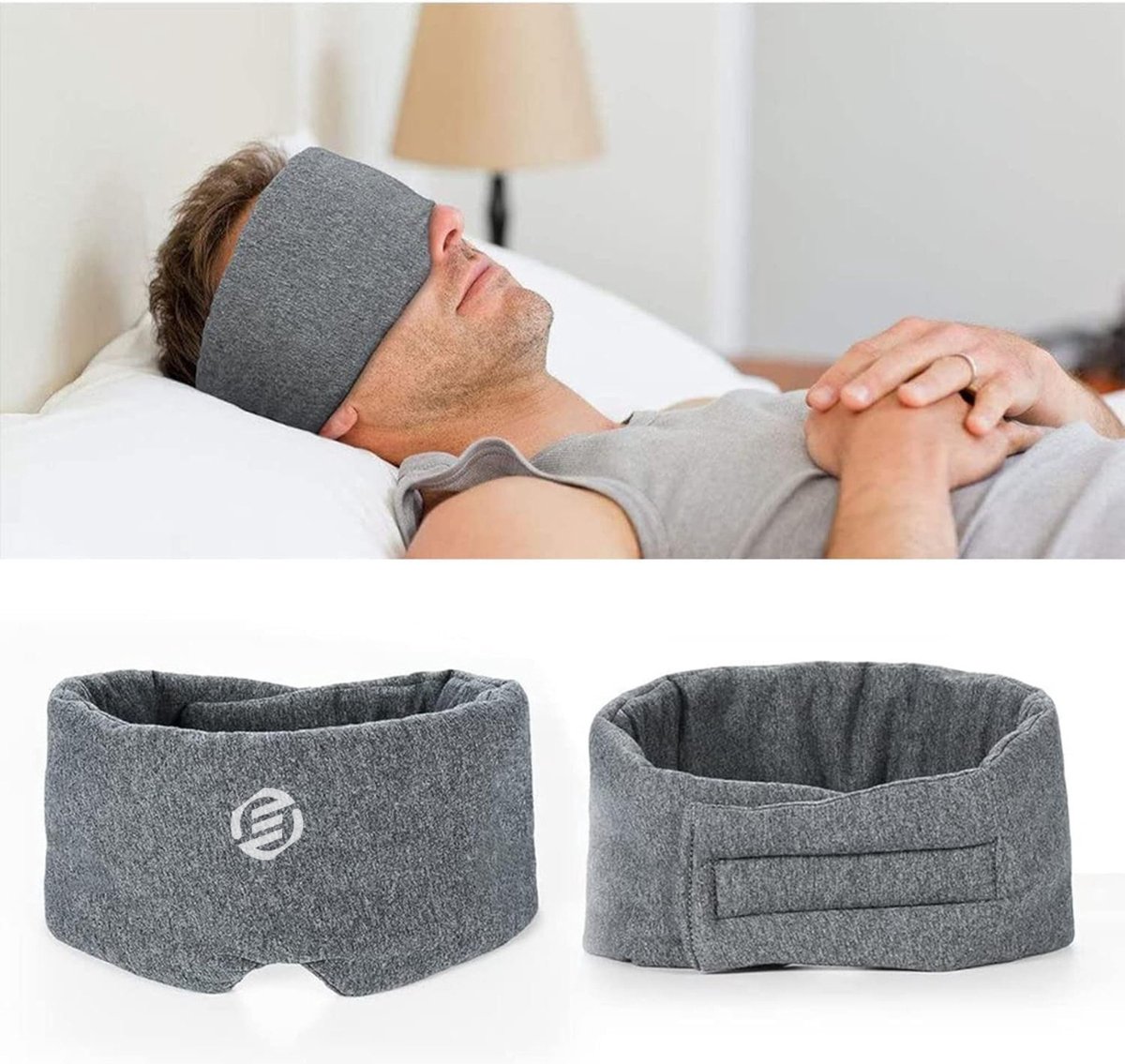 Equivera Slaapmasker Bluetooth - Slaap Koptelefoon - Hoofdband met Speakers - Mannen en Vrouwen - Slaapmasker met Speakers - 100% Verduisterend - Incl. White Noise en Binaural Beats