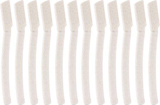 INTER-ESQUE Augenbrauen-Rasierer & Dermaplaning Set – 6 Stück, Biologisch Abbaubar Aus Weizenstroh
