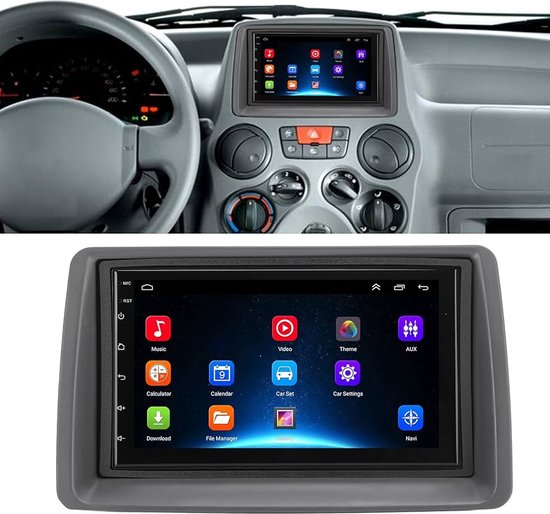 Inefala Autoradio 1 DIN Carplay Draadloos met 9 Touchscreen, Autoradio Bluetooth met Android Auto Draadloos Mirror Link MICRO Radio FM SWC Achteruitrijcamera