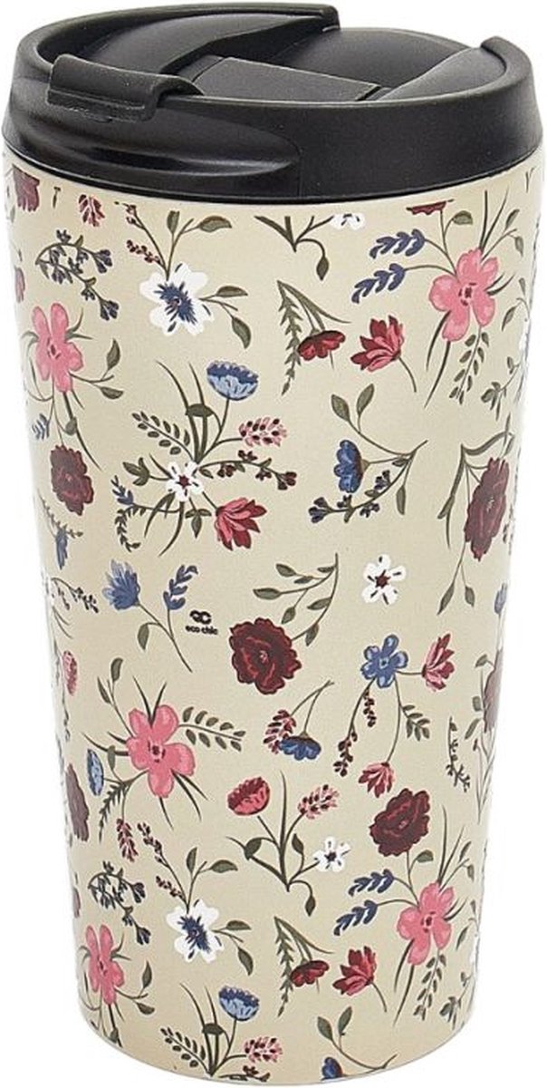 Eco Chic London Eco Chic The Travel Mug (thermosbeker) N29 Beige Floral