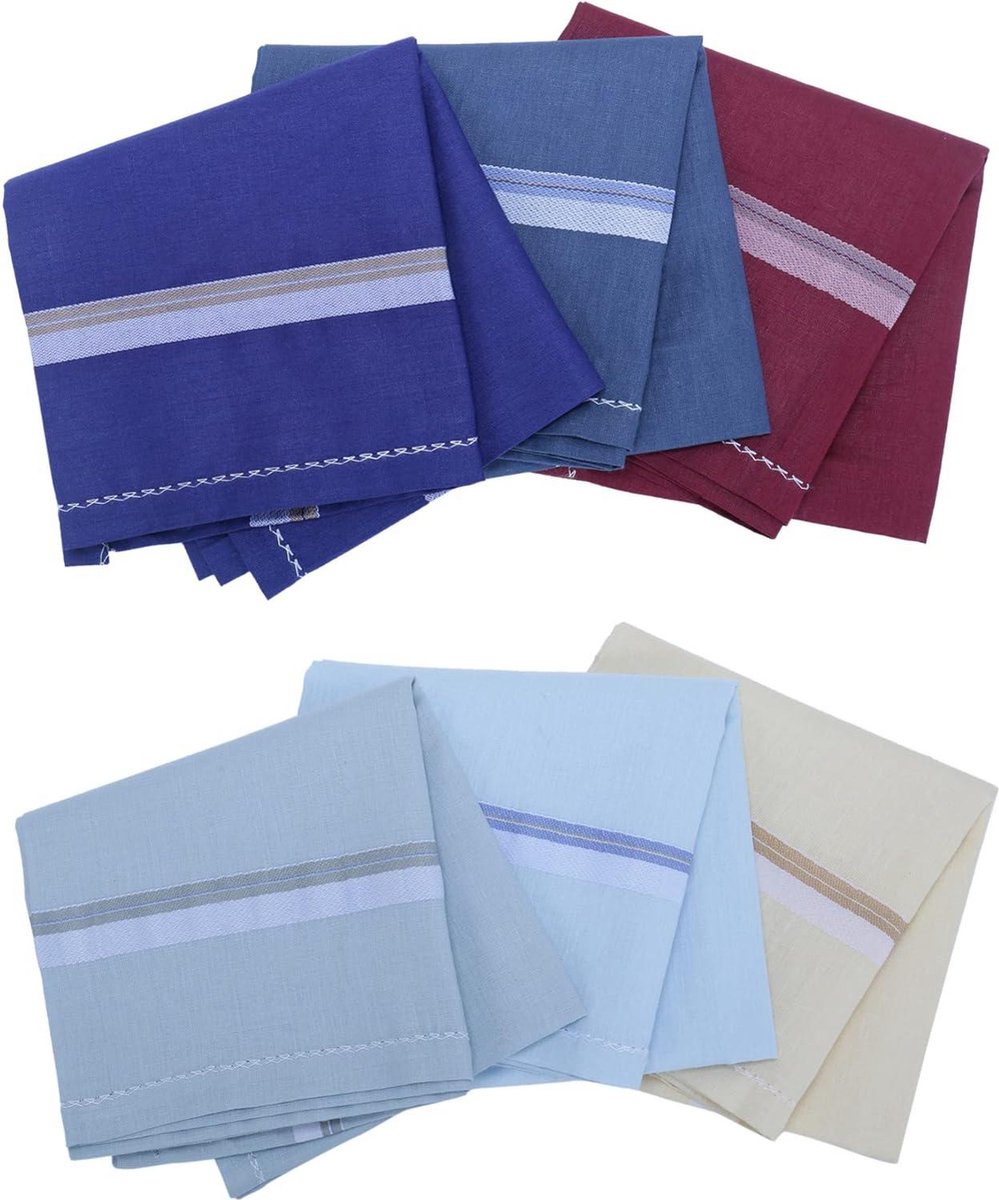 Goedkoopste Lichte en donkere kleur 15 inch complete gezichtsbedekking zakdoek heren katoen gestreept comfortabel handig lange uren meerkleurig-zakdoek