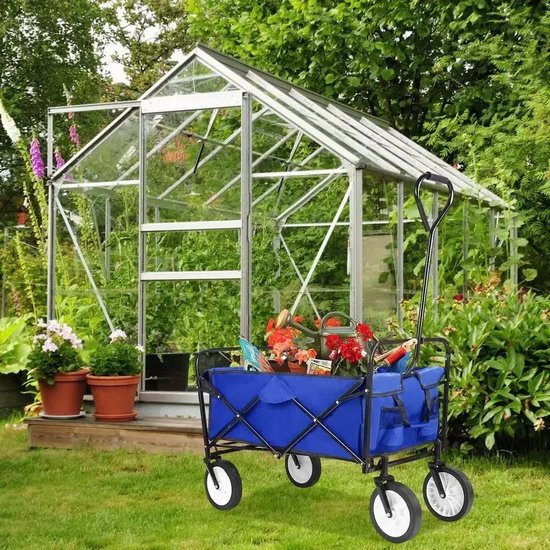 BBV Boodschappenwagen - Winkel kar - Winkelwagentje - Bolderkar - Bolderkar opvouwbaar - Bolderwagen - 70KG - 64x50x92 - Zwart van BBV — afbeelding 5