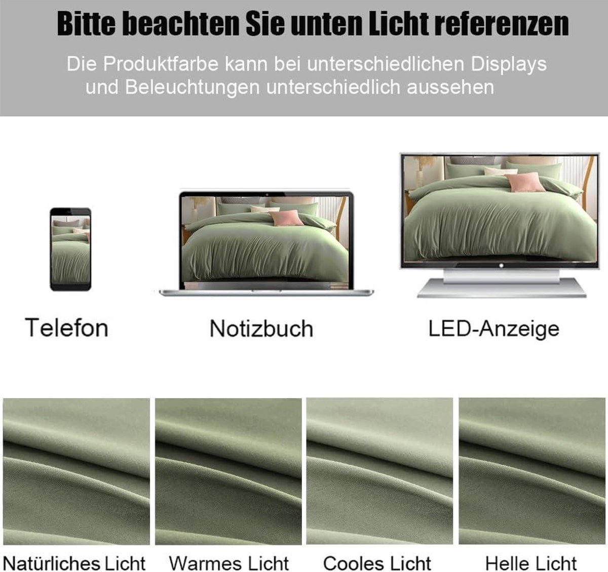 Blumtal 0 Microvezel beddengoed en kussensloop sets 240 x 220 cm Groen (Summer Green
