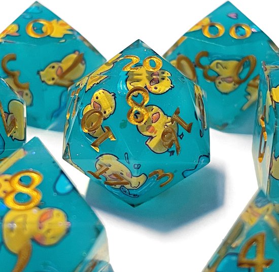 Tavern Dice - Duck DnD Dice Set - Duck Dés Set - Dnd Dice Set - DnD Dice Résine en couches - DnD Dés
