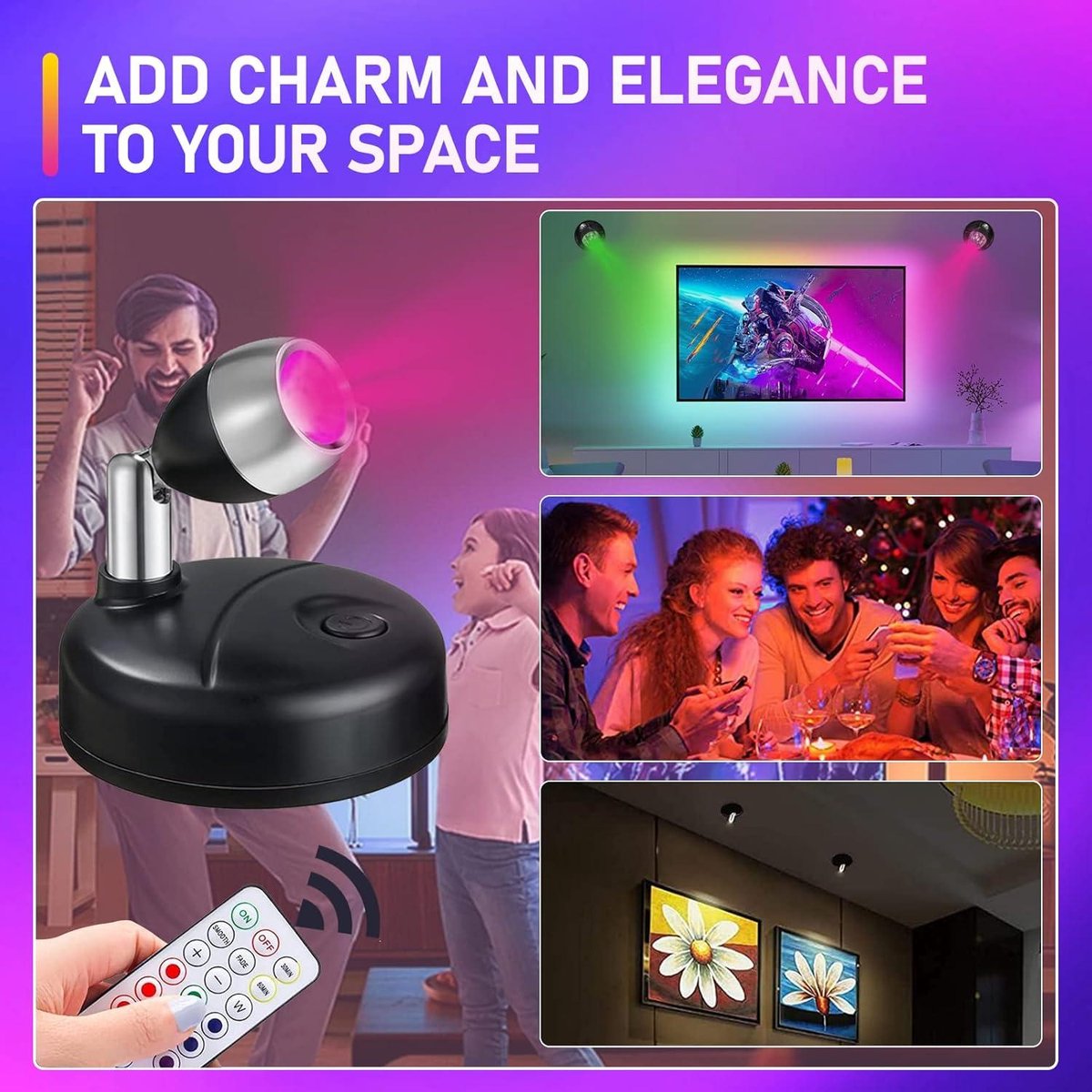 Kastverlichting Oplaadbaar met Afstandsbediening, 1600mAh Dimbaar Vitrine Verlichting op Batterijen, Draadloze Spot met Timer, Puck Lights Rechargeable with Remote, Onder Kast Verlichting voor Keuken