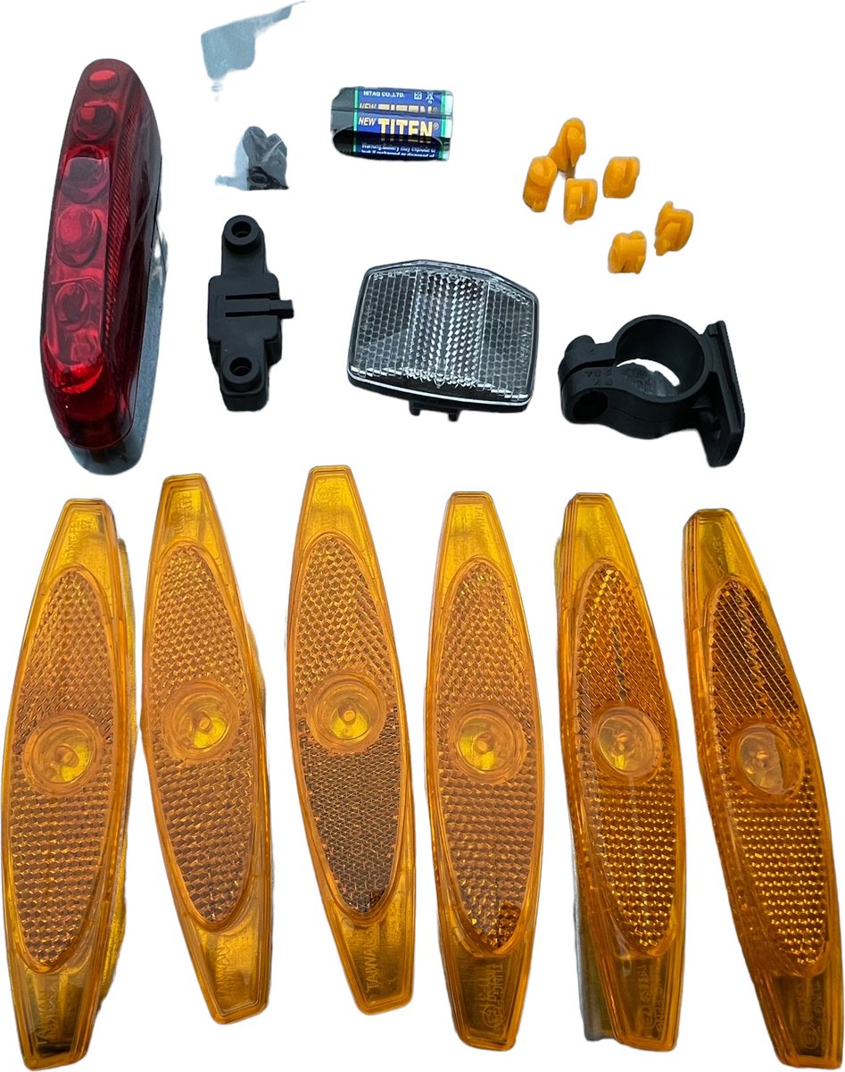 VanMoof Veiligheidsreflectoren / Lamp Set 8 Stuks Wielen en Front en Rear Universeel