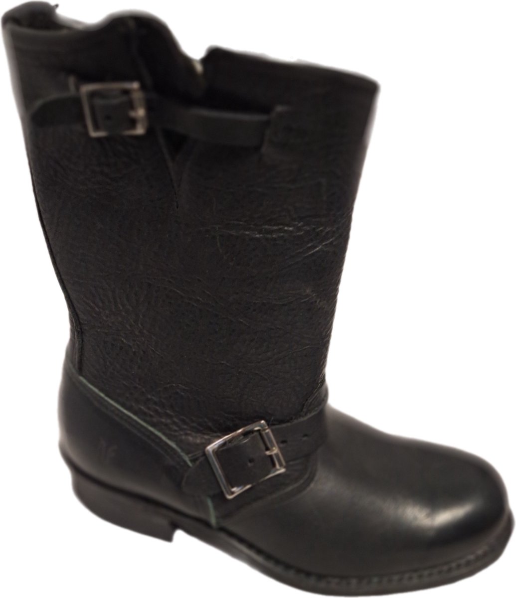 FRYE-LAARS-ENGINEER-LEER-SHEEPVOERING-BLACK-39