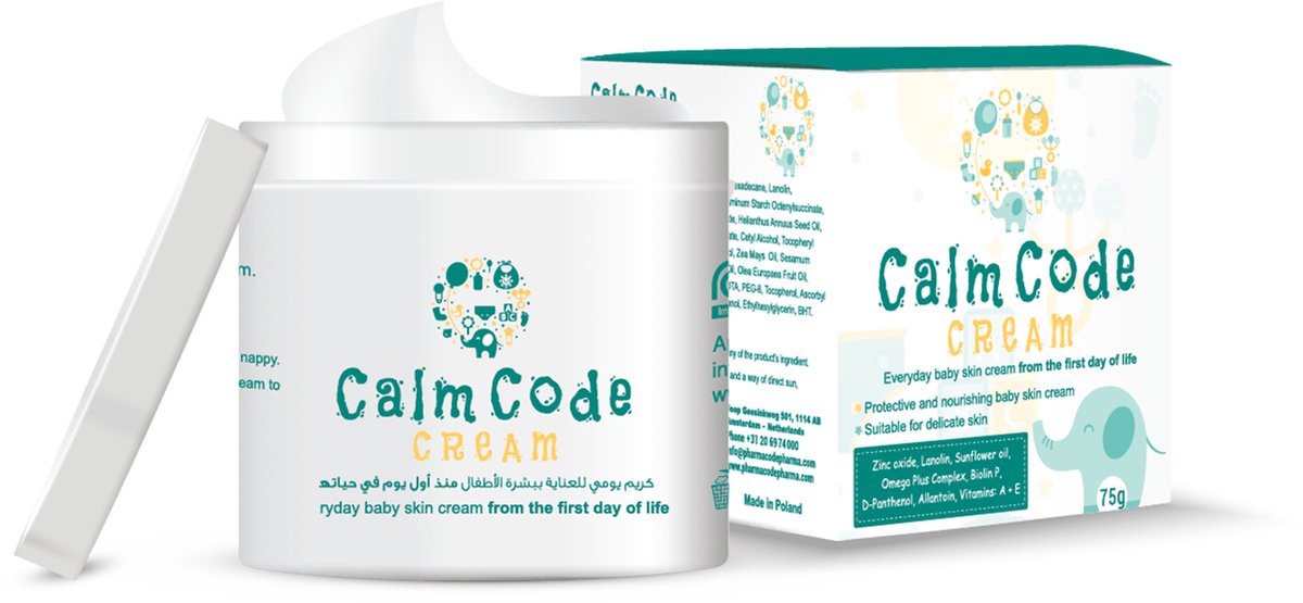 Goedkoopste CalmCode [diaper rash] [nappy rash treatment] [soothing, barrier baby cream] [Calming cream for inflamed skin] [soothing for burns] [