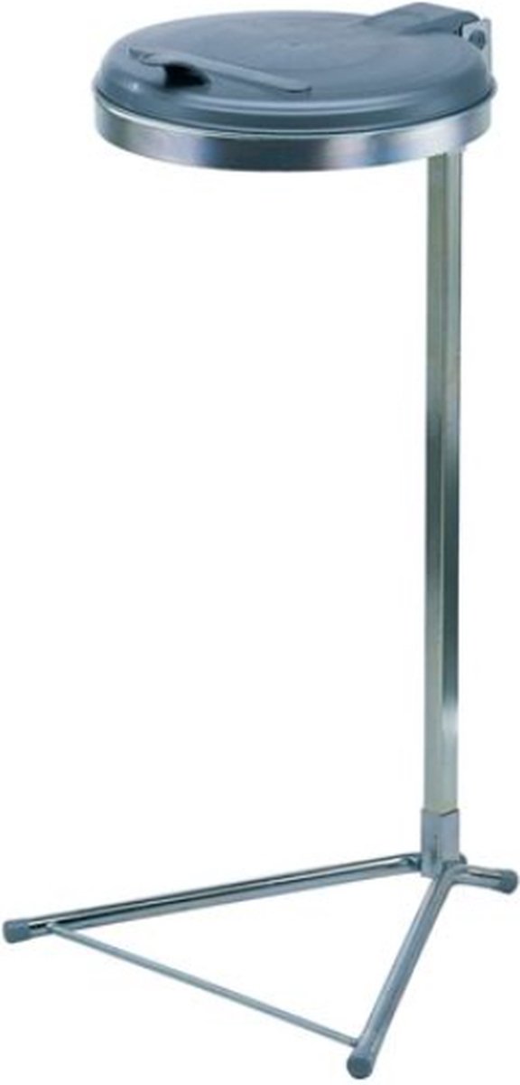 Goedkoopste Robuuste verzinkte afvalbak 120L met standaard - Industrieel gebruik