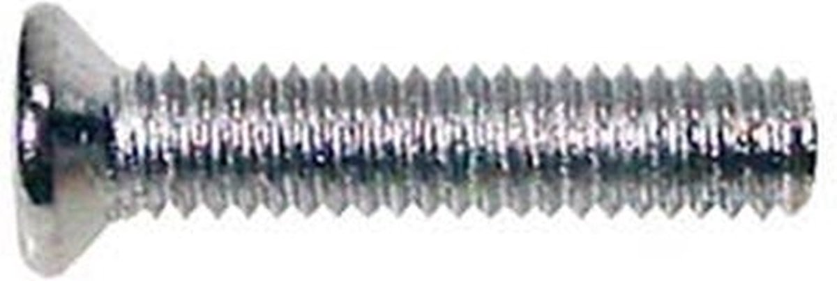 Boston PS-01-C pickup schroeven 2,6 x 12 mm – vlak verzonken, chroom (12 stuks)
