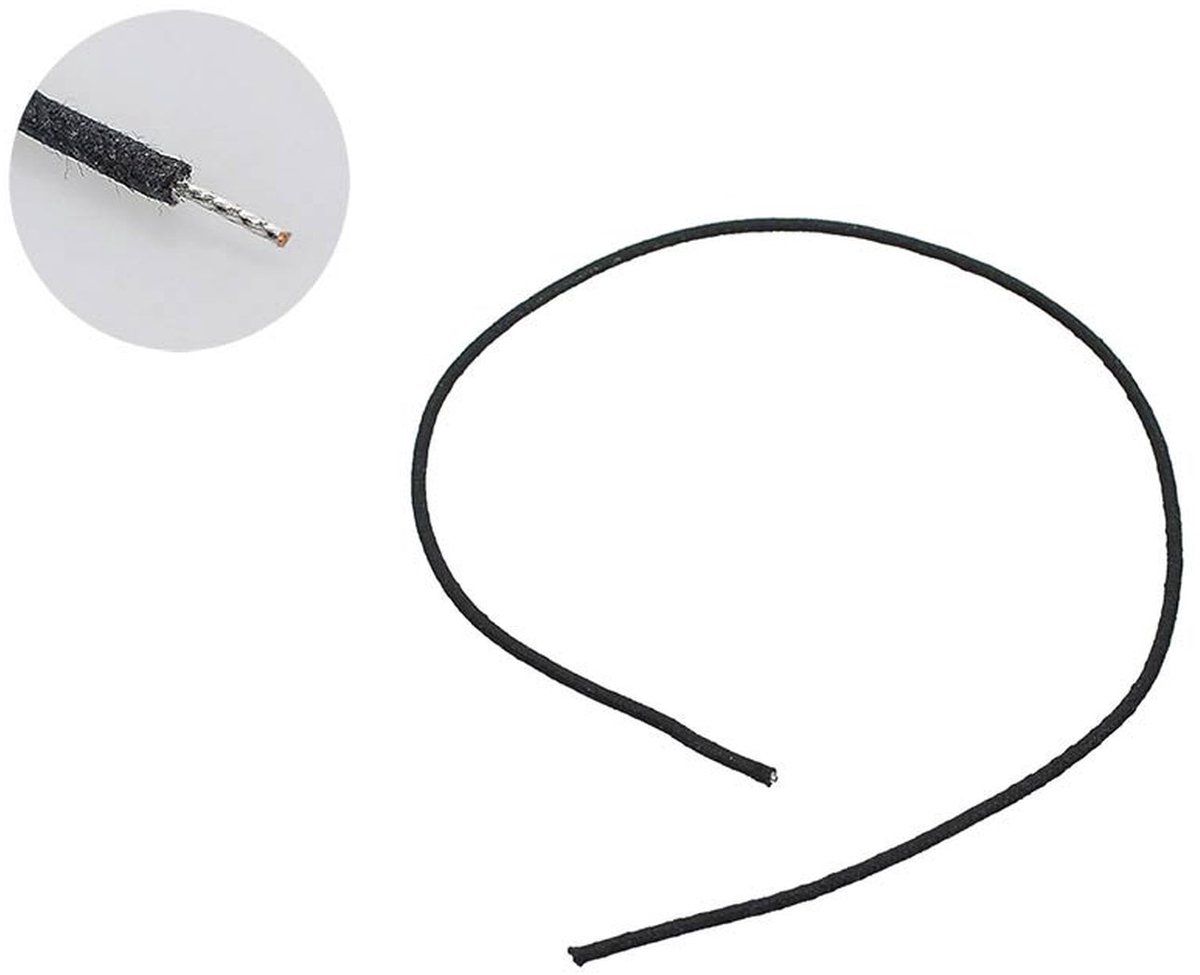 Boston PBW1/BK Push Back Wire – Zwart, 30 cm, USA Made (Gavitt)