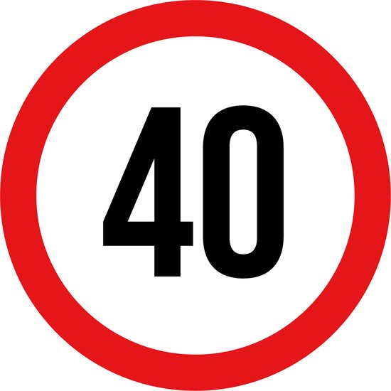 3 stickers van 30 cm | Max snelheid 40 KM Sticker | Weersbestendig ...