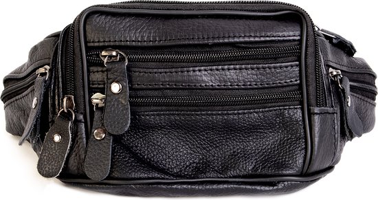 Sac banane noir léger en cuir pour homme – Mon Sac Banane