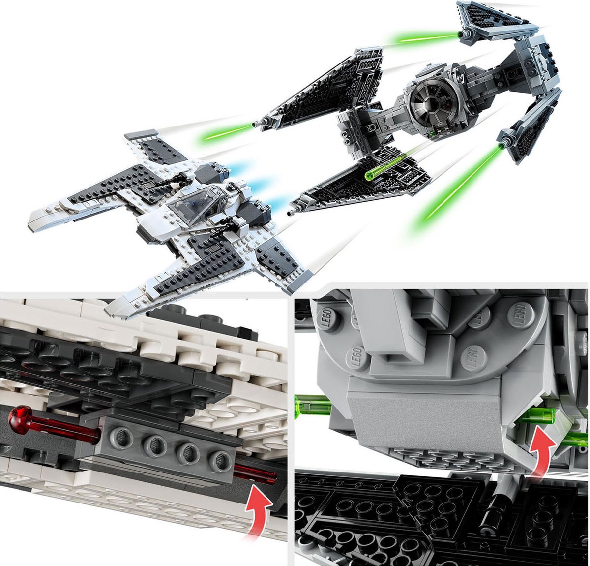 LEGO Star Wars Mandalorian Fang Fighter vs. TIE Interceptor Set - 75348 — afbeelding 10