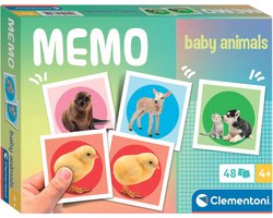 Clementoni - Memory voor kinderen - Baby Dieren - 48 Kaarten - Memory spel - Educatief Speelgoed - Vanaf 2 jaar