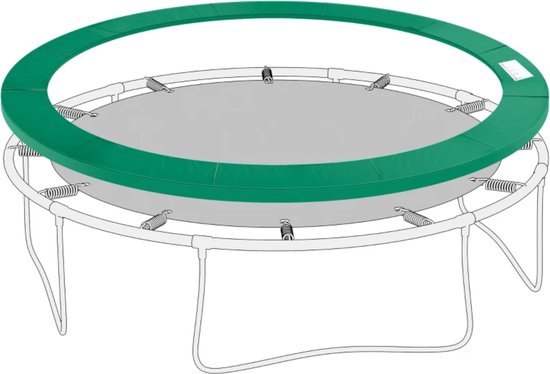 Foto: Trampoline rand afdekking trampoline beschermrand 366 cm groen