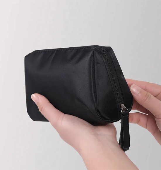 Sans Citron - Trousse de Toilette Imperméable - Trousse de Maquillage - Cosmétiques - Organisateur - Klein - Compact - Pratique - 15x10x5,5 cm - Zwart