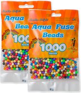 Aqua fuse beads – 2000 stuks in 12 verschillende kleuren– geschikt voor: aquabeads navulling, onderplaat en sjablonen