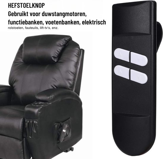 Afstandsbediening met 6 knoppen voor de fauteuil met liftstoel, 5-pins