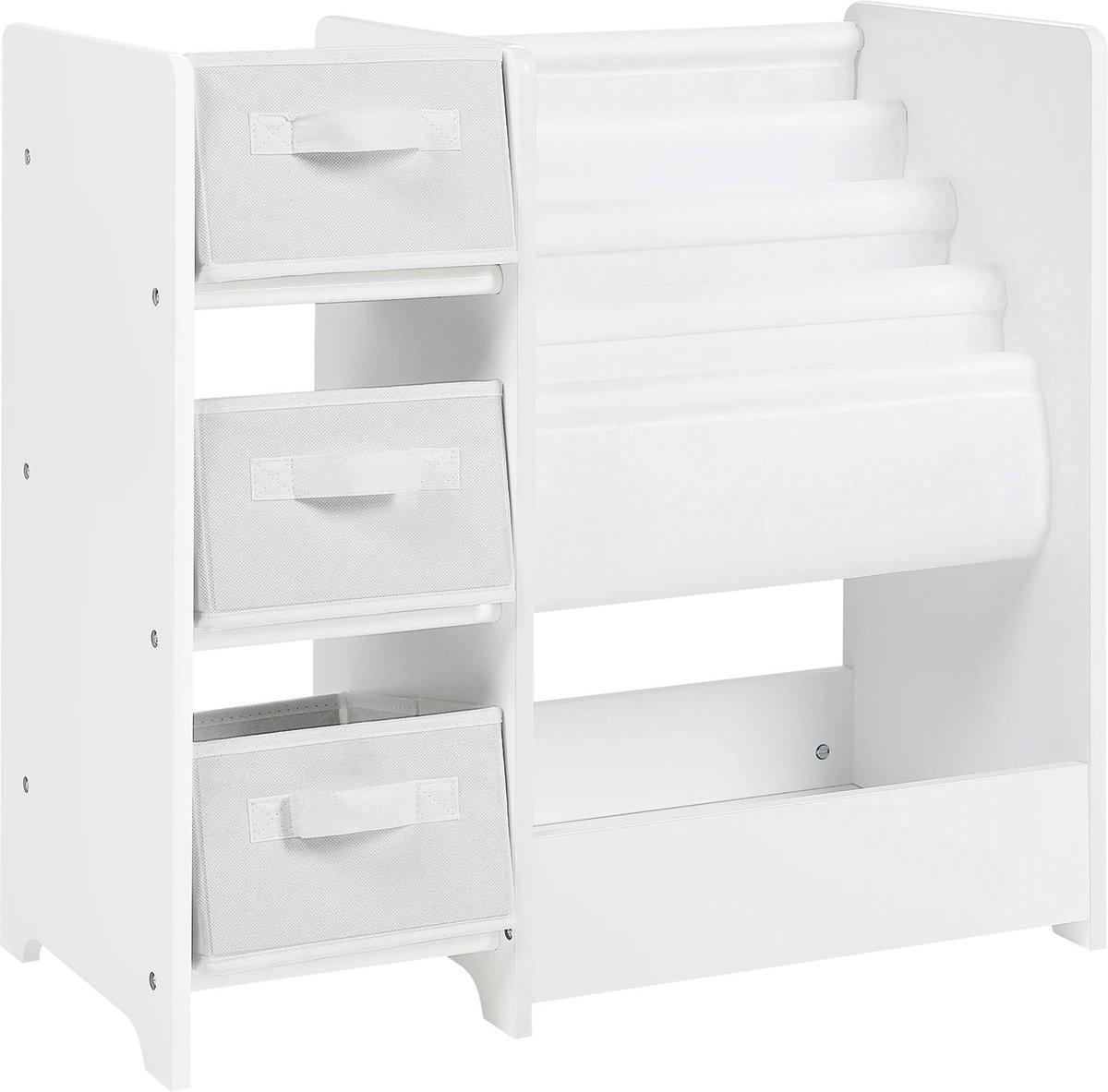 DHN Kinderboekenkast - Speelgoedkast - Boekenrek kinderkamer - Boekenkast - Wit