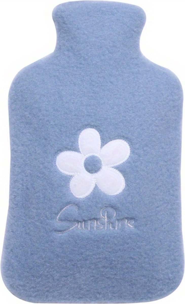 Goedkoopste Bovista Warmwaterzak - Knuffel Kruik - Warmwaterkruik - Warmtekussen - Warmtekruik - Bag - 2000ML - Blauw