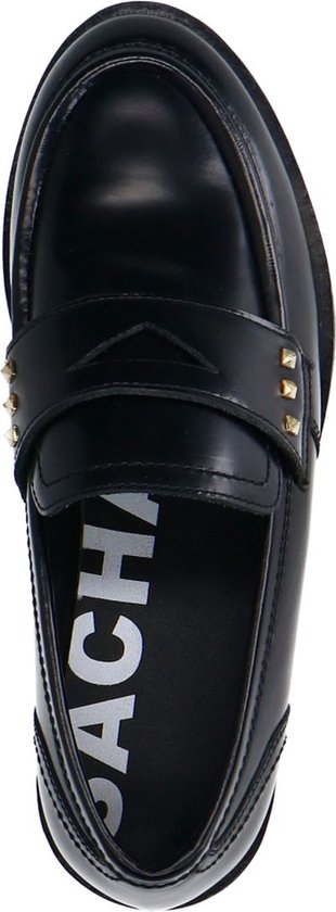 Sacha - Femme - Mocassins penny en cuir noir - Taille 42