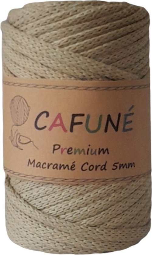 Cafuné - Premium Koord - 5 mm - Bruin - 100 meter- Gerecycled Katoen