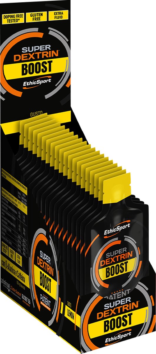 Goedkoopste EthicSport - Super Dextrin Boost - 20 x 30 ml - Lemon - Gels - Isotonic Energygel - Sportgel - Energy gel - Vegan, glutenvrij en getest op doping