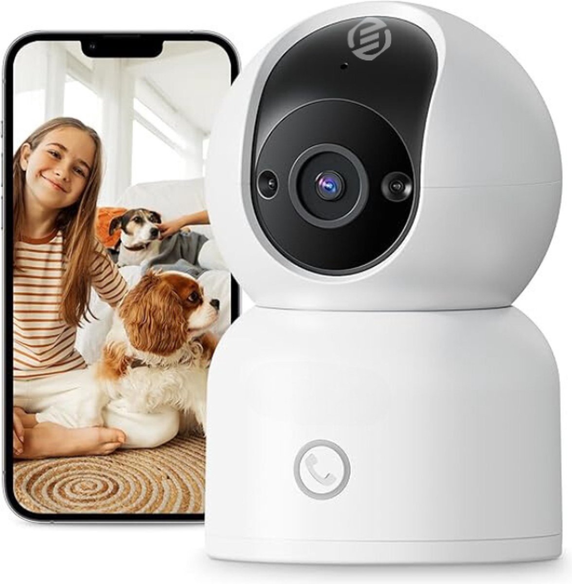 Equivera Honden Camera - Beveilingingscamera - Huisdiercamera - WiFi - Petcam - Eenvoudige Installatie - Indoor Camera