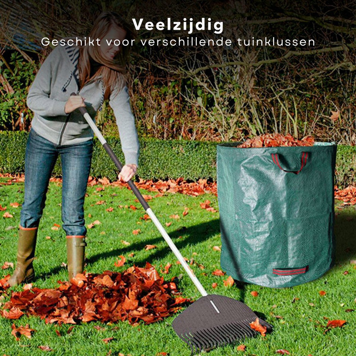 Opvouwbare Tuinafvalzak 125L - Opvouwbare afvalzak - Afvalzakken - Prullenbak - Tuinzak - Wasmand - Bladzakken - Grote Zak met Hengsels - 50x60cm - Duurzaam en Handig - Inclusief EBOOK — cadeau in Cadeau-ideeën - foto 4