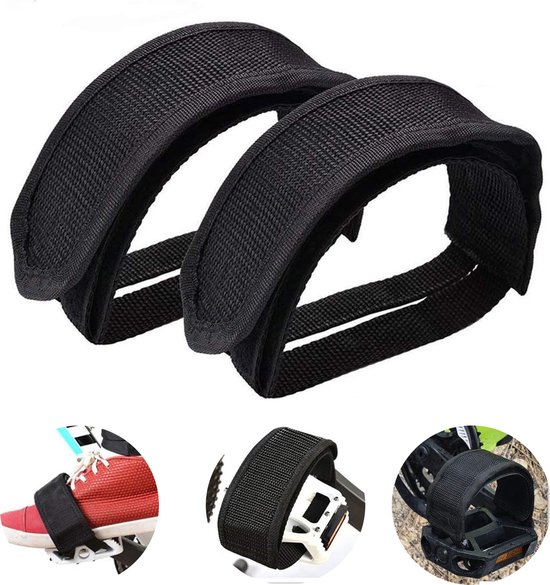 Fascia Per Ciclo Sangles De Pédale Vélo - Lot De 4 Sangles Réglables Pour Vélo D'appartement Ou Home Trainer Sangles Vélo D'appartement